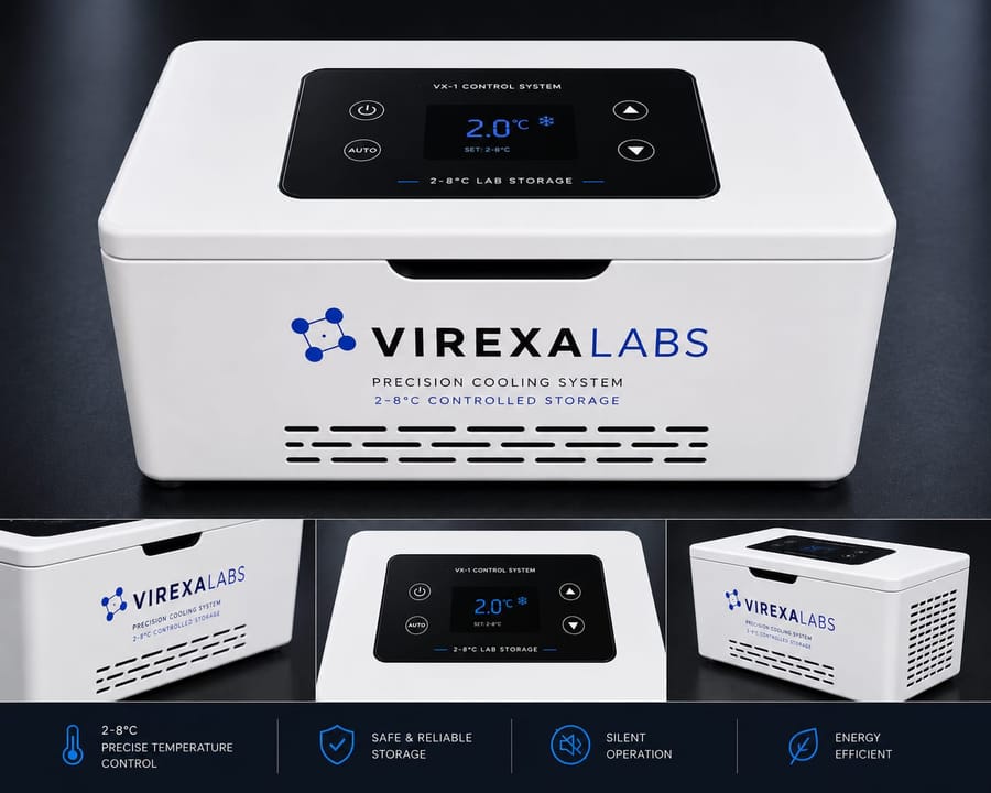 VirexaLabs Precision Cooling System – 2-8°C Opslag 1 stuk – onderzoeksbenodigdheid, Virexa Labs