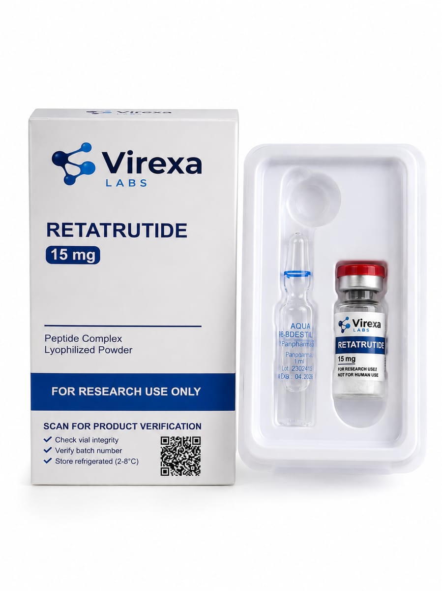 Retatrutide – onderzoekspeptide, Virexa Labs