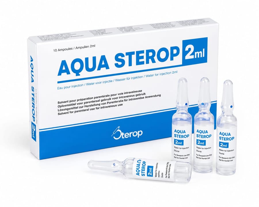 Steriel Water 2mL – Doos van 10 Ampullen – onderzoeksbenodigdheid, Virexa Labs